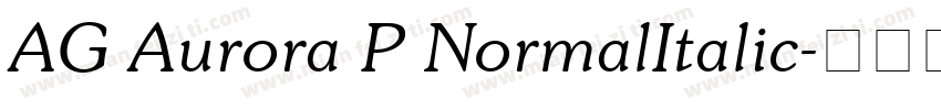 AG Aurora P NormalItalic字体转换